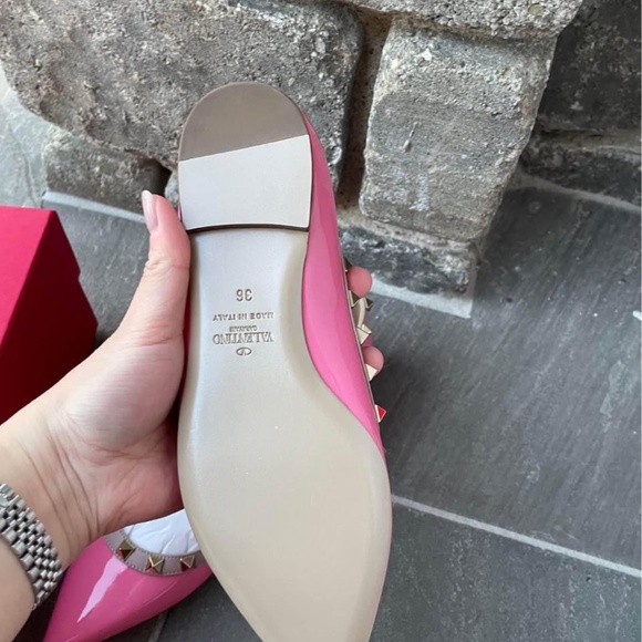 Valentino rock flat 6.5 in pink - Picture 3 of 4